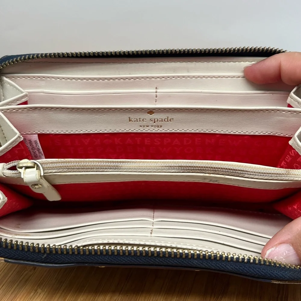 Kate Spade‎ Pebbled Leather Large Continental Wallet Clutch Purse